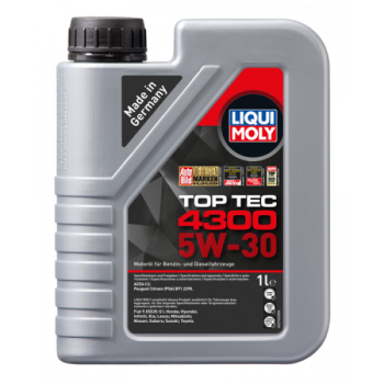 Liqui Moly Top Tec 4300 5W-30 Ganzjahresöl für Benzin, Dieselmotoren, Common-Rai